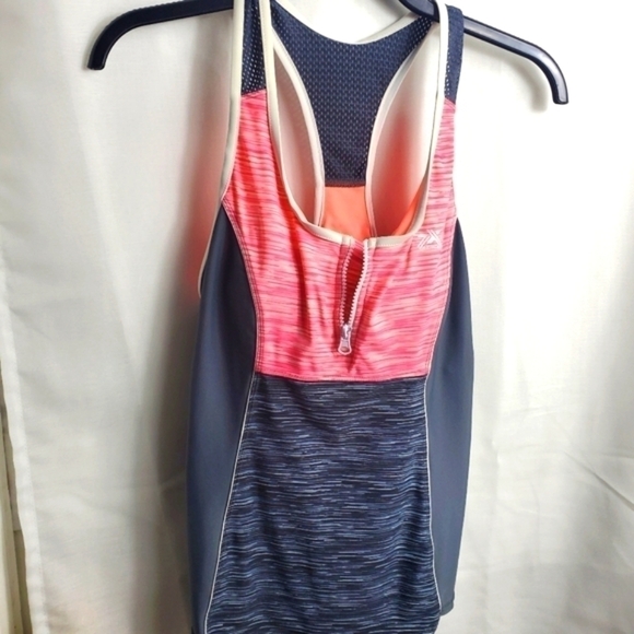 ZeroXposur Colorblock 1/4-Zip Tankini Top Size 10 Swim tops - Picture 3 of 11
